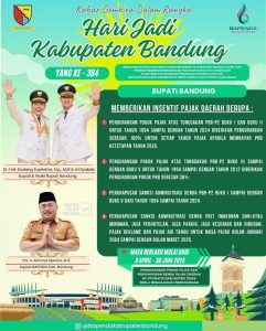 Hari Jadi Kab. Bandung ke 384, Bupati Bandung Beri Insentif Pemutihan Denda dan Pokok Pajak Tunggakan PBB-P2