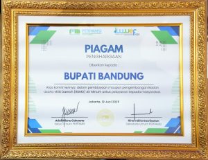 Bedas Pisan! Bupati Bandung Kembali Raih Penghargaan dari Kemendagri