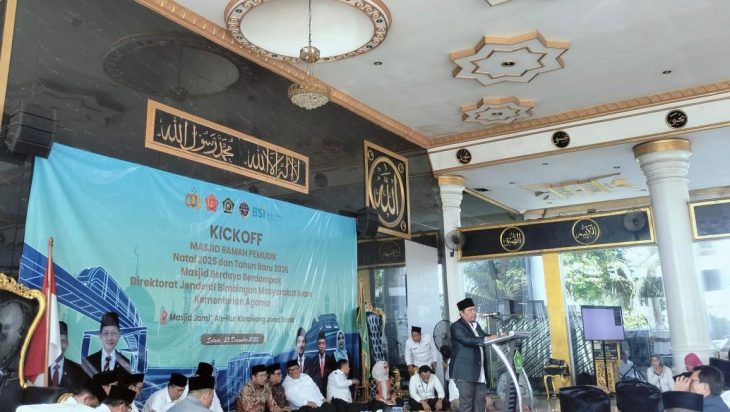 Kemenag Kick Off Program Masjid Ramah Pemudik Nataru di Karawang