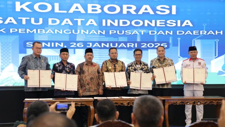 Perkuat Integrasi Data Pembangunan, Pemkab Bandung Teken SEB Informasi Geospasial.