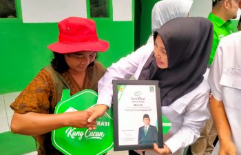 Ketua DPRD Renie Rahayu Fauzi Apresiasi Wakil Ketua DPR RI Dengan Tanpa APBD Bangun 8 Rumah Korban Longsor Arjasari